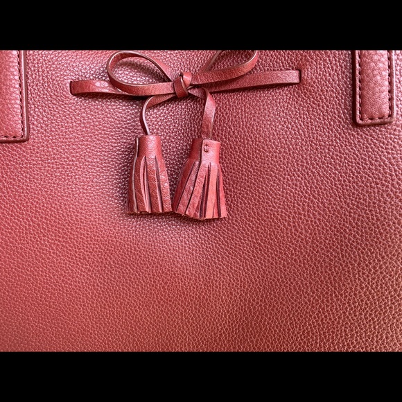 ‼️SALE‼️ Kate spade dark red large tote bow - Picture 7 of 7